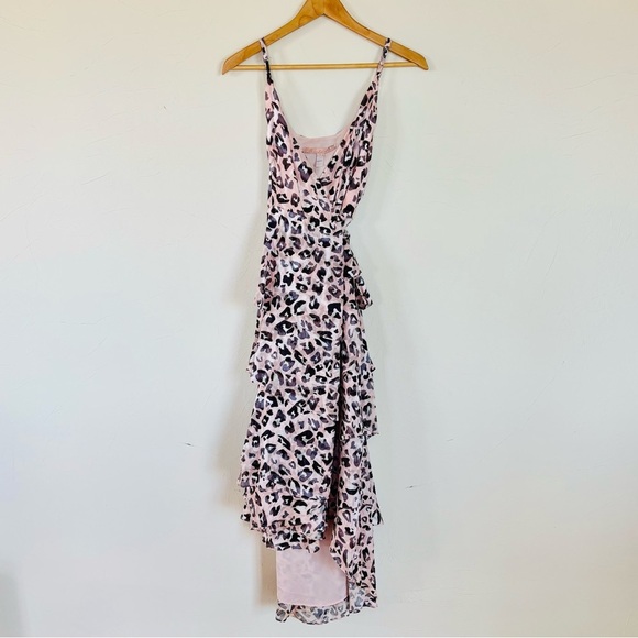 Anthropology’s HUTCH Elsa High Low Ruffle Leopard Wrap Dress - Picture 9 of 15